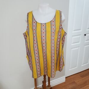 April Cornell Cool Cotton Golden Sleeveless Top XXL